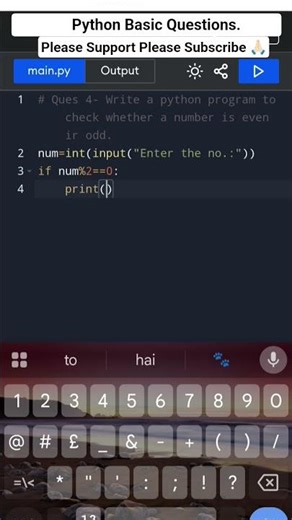 Python program to check a no. is even or odd | [ Python for Beginners]