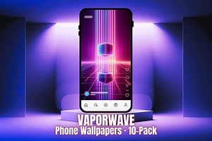 Vaporwave Phone Wallpaper Pack – 10 Retro Lock Screen Backgrounds (digital Download) - Etsy