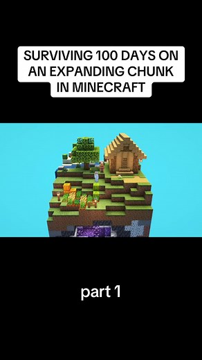 Surviving 100 Days on an Expanding Chunk in Minecraft