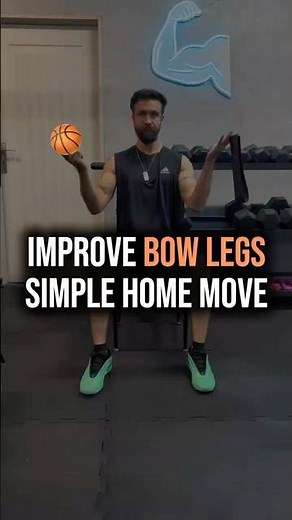 If You Have Bow Legs… Do This Mini Loop + Ball Move 🏀♻️@M‪@MiladRahimifit‬