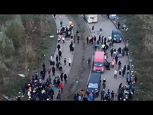 LIVE DRONE: Inside the Migrant Camp of Northern France