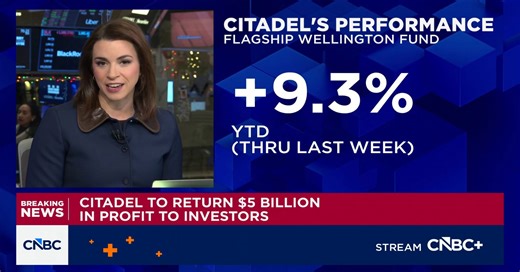 Citadel to return $5 billion in profit to investors