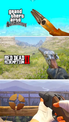 Sawed-Off Shotgun GTA SA vs RDR2 vs TF2