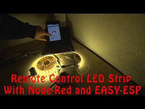 Remote LED light control using ESP Easy firmware and Node-Red