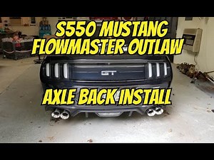 Flowmaster Outlaw axle back install