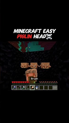 How to easily get piglin head 🤯