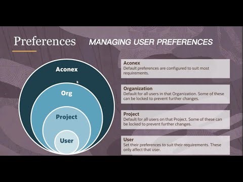 IMPORTANT VIDEO OF ACONEX COURSE I MANAGING USER PREFERENCES