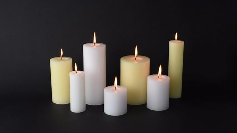 TAG Chapel 3X10 Ivory Pillar Paraffin Wax Candle Unscented Drip-Free Long Burning 145 Hours for Home Decor Wedding Parties 3x10 Ivory