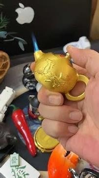 A man's happiness is simple, for example, having many weird creative lighters.