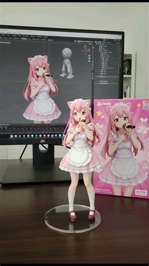 The Cutest Anime Figure Dance You'll See Today 💃 #shorts #anime #kawaii #waifu #vtuber #cute