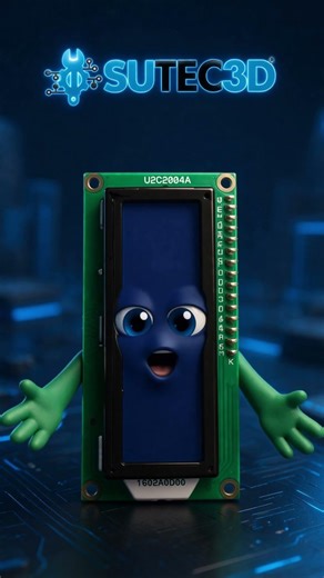 Pantalla o Display LCD 16x2 para proyectar texto #sutec3d #arduino #lcd #display #pantallaverde