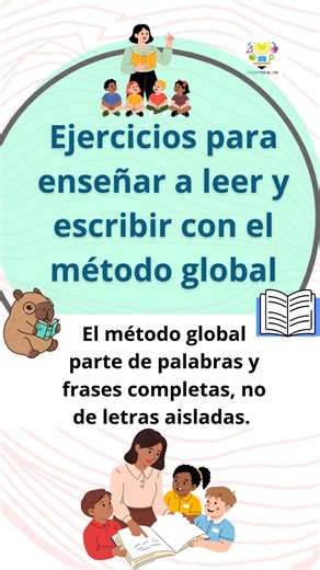 Ejercicios para enseñar a leer y escribir con el método global 🔡✂️ #Docentes #lectoescritura #maestrascreativas #lectoescriturainfantil #aprendizaje | Docentes al día
