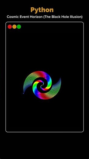 I coded a Cosmic Singularity in Python! 🌌🤯 #shorts