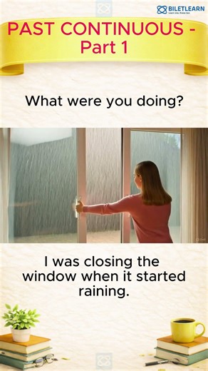 Master the Past Continuous - Part 1 | BILETLEARN | Learn 1, Know 2 with Native Word Pairs!