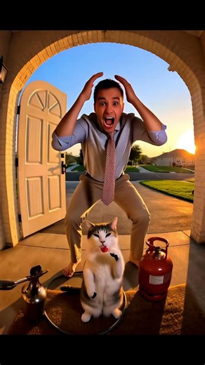 👉“Este gato perdió el control y el dueño tuvo que detenerlo 😱🔥🐱 Parodia animada”#cat #parody #funny