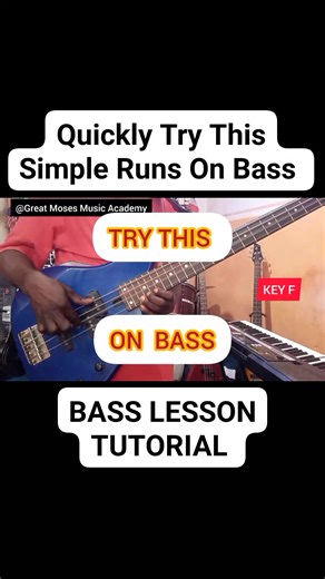 34K views · 653 reactions | Quickly Try This Simple #bass Runs | Great Moses Music Academy | Facebook