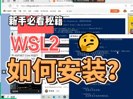 WSL2安装视频