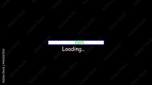 Simple loading bar icon animation. the loading bar icon white collars animation and percentage animation . Stock Video