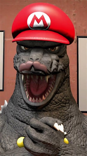 Godzilla Is Mario #godzilla #mario #mariomovie