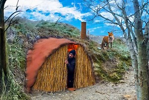 Constructing a Covert Survival Cave The Best Warm Stove and Heated Bed | Bushcraft Survival Man