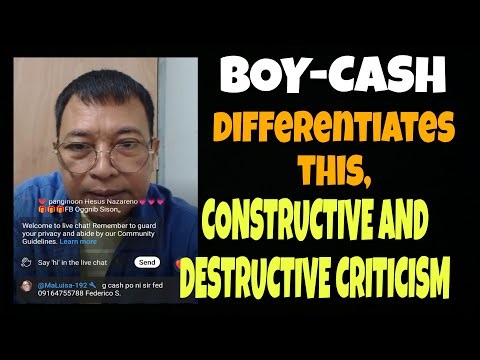 #FEDERICOSANTOS DIFFERENTIATE BETWEEN CONSTRUCTIVE AND DESTRUCTIVE CRITICISM