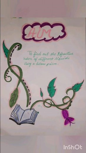 Refractive index of different liquids using hollow prism project file💫❤🎨 #trendingshorts #shorts#art