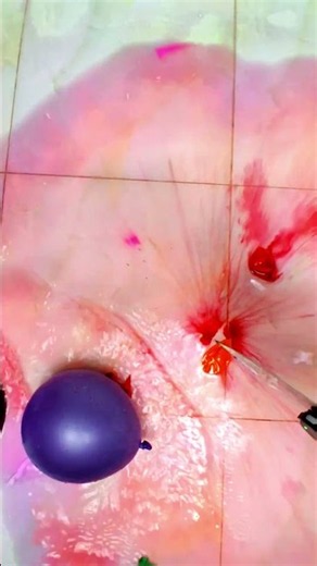 Mesmerizing paint balloon popping ASMR #asmr #satisfying #relaxing #diy #stressrelief