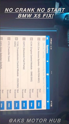 Bmw x5 no crank no start fix ! #automobile