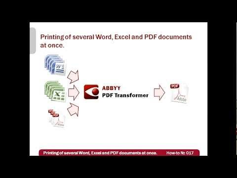 How-to No.17 — Printing of multiple Word, Excel and PDF documents at once.