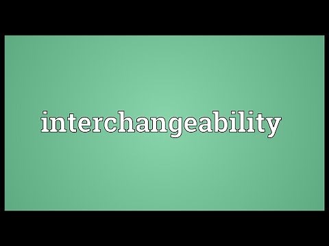 Interchangeability Meaning