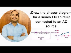 Draw the phasor diagram for a series LRC circuit connected to an AC source/sample paper physics 2024