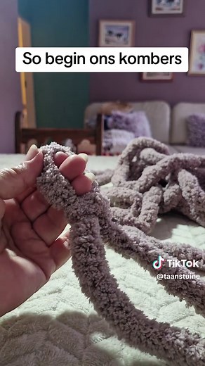 Begin Your Cozy Blanket with Finger Knitting