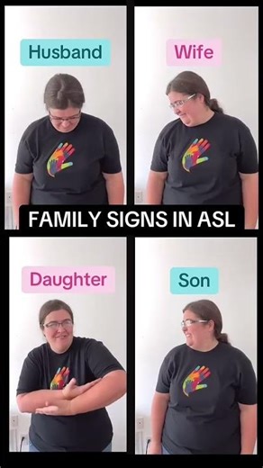 🪾 4 ASL Family Signs: Wife, Husband, Daughter, Son | Beginner ASL