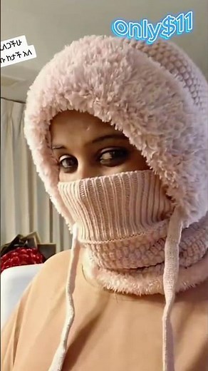 3-in-1 Winter Knit Hat & Scarf – Warm Face Cover Combo #ootdinspo