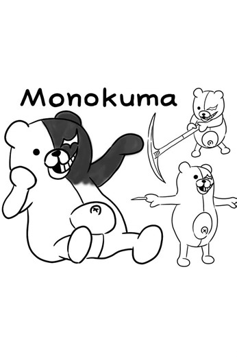 โมโนคุมะ Monokuma #cartoon #animation #horror #drawing #shortvideo #horrorstories