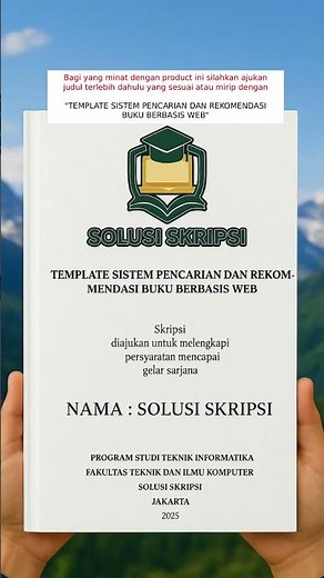 Download Template Skripsi Pencarian Buku Berbasis WEB