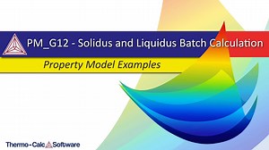 How to set up a Batch calculation type for solidus and liquidus temperatures