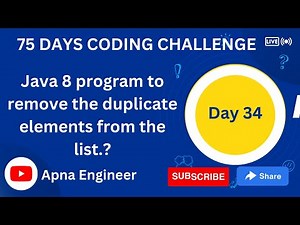 Java 8 program to remove the duplicate elements from the list | remove duplicates from sorted array