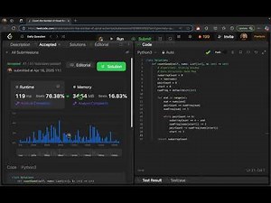 LeetCode 2537. Count the Number of Good Subarrays. Sliding Window. Hash Map. Python3