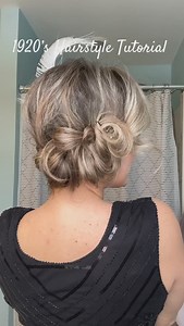Amanda Shelner | Hair & Style on Instagram: "1920’s hairstyle tutorial! Wrapping the hair around the band makes this style stay all day long! #1920s #hairstyletutorial #hairstyles #updo"