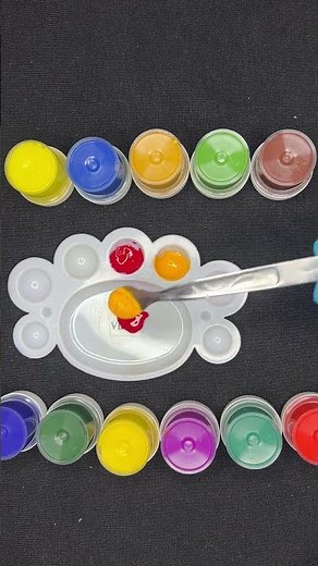 Mixing Spain Flag Colors 🎨🇪🇸 | Satisfying Paint Mix #shorts