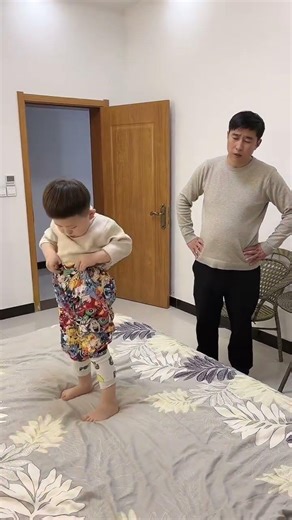 School is about to start and he's late. Called multiple times, he finally gets up