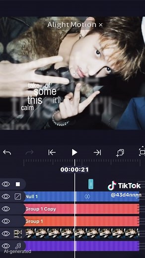K-pop Alight Motion Edit Tutorial: Text Timing & Motion Blur