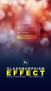 Create Glassmorphism Effect in Photoshop #tutorial #photoshop #graphicdesign #course #reels | HyperDesign