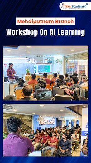 Teks Academy on Instagram: "Our students at the Teks Academy Mehdipatnam successfully participated in an exciting Generative AI Workshop! Hands-on learning, real-time demos, and future-ready skills — this is how we train our students for tomorrow’s tech world. #GenerativeAI #WorkshopMoments #TeksAcademy #FutureReady #workshops #teksacademy #hyderabad #software #traninginstitue #mehdipatnam"