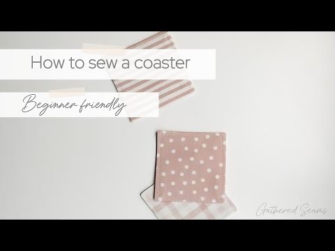 How To Sew A Square Coaster (Beginner friendly & free pattern)