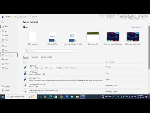 ICT Edexcel Word Processing 2021 2021