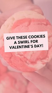 Valentine's Day Pink and White Swirl Cookies 💝 Ingredients and Preparation: 15.2 oz. Pillsbury white cake mix 4 oz applesauce A scant half cup of oil The applesauce replaces the eggs, making the cookies moist, soft, and slightly chewy. Coloring: Divide the dough into three bowls 🤍 Leave one portion plain. 💗 Color one light pink with two drops of red food coloring. ❤️ Make the last portion reddish-pink with 10 drops of red food coloring. Roll the dough into small, teaspoon-sized balls of each 