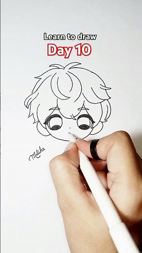 how to draw cute chibi anime boy | easy boy drawing #art #shorts