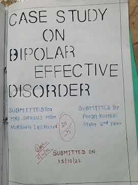case study on bipolar effective disorder ll mental health nursing